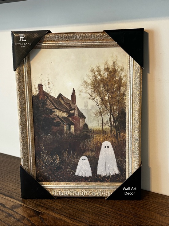 Petal Lane Other - NEW Petal Lane Ghosts and Farmhouse Wall Art Framed Halloween Canvas